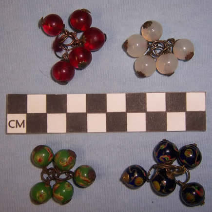 Chinese glass buttons