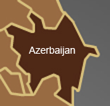 simple map outline of aazerbaijan