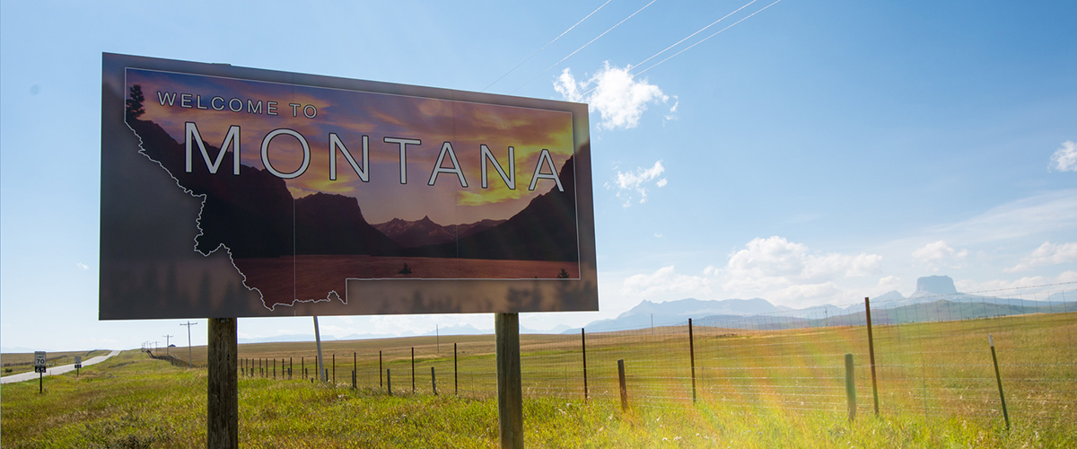 welcome to montana sign