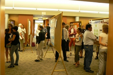 People at the research symposium