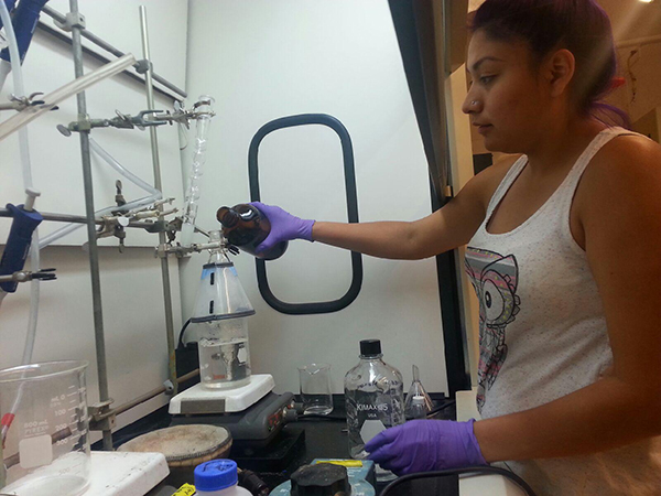 amari working in thelab