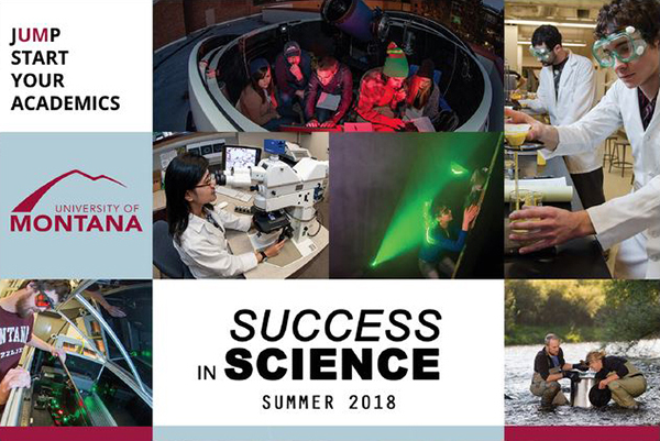 success in science postcard collage